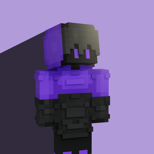 Fanatic's purple and black Minecraft skin